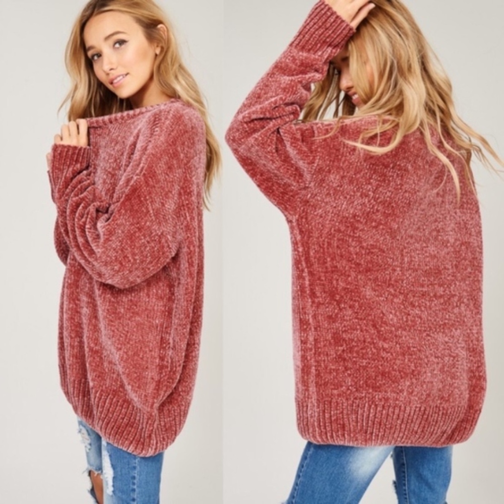 KELSEY Buttery Soft Sweater - ROSE - Picture 4 of 4